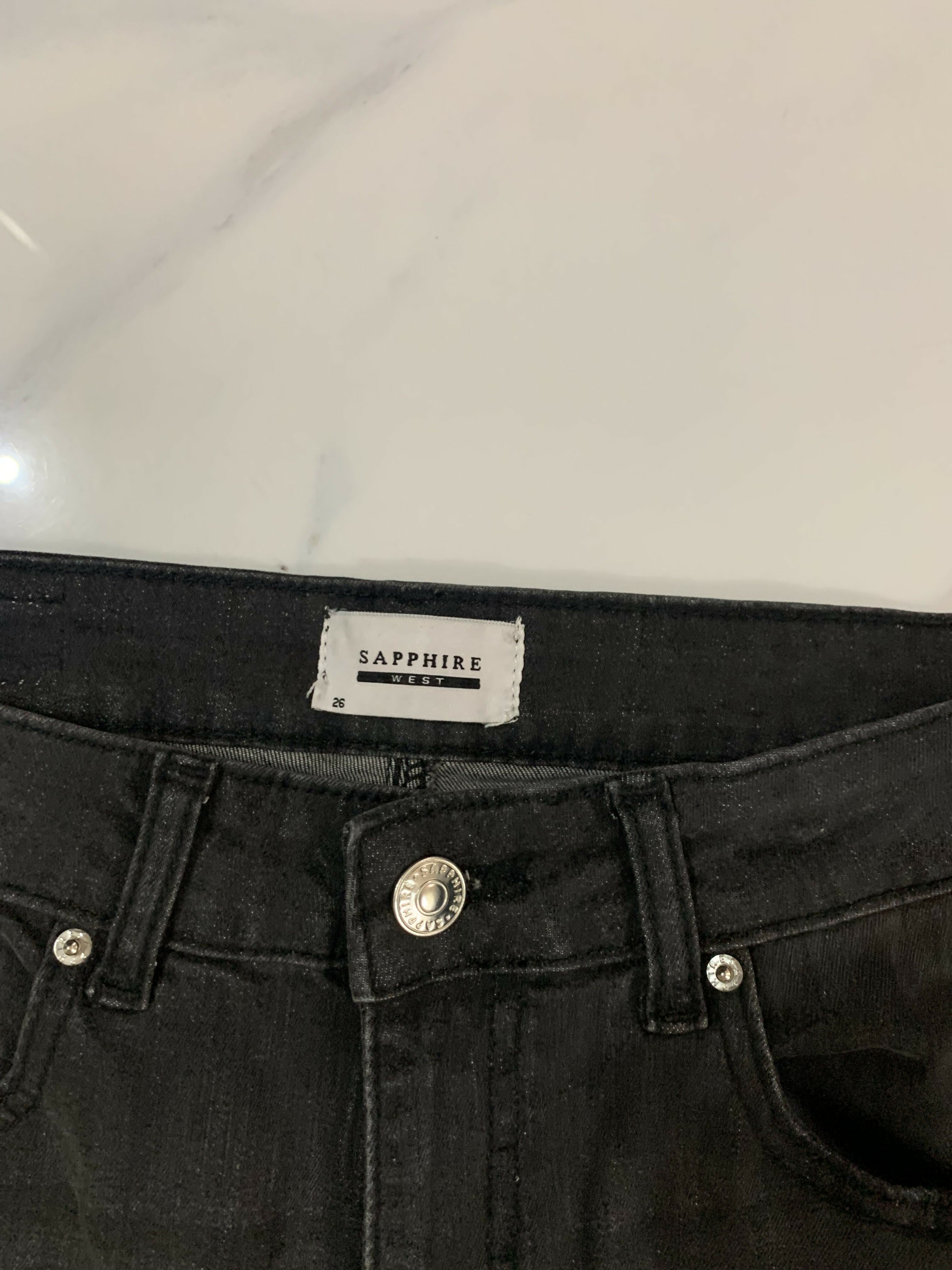 Sapphire | Cropped wide leg Jeans | Waist:27 | Girls Bottoms & Pants | Preloved