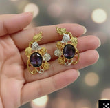 Oval flower tops for women-00291 | Women Jewelry | Earrings | Brand New