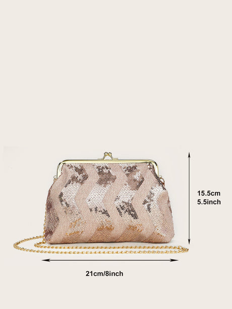 Buy SHEIN Sequins Decor Chain Novelty Bag School Bag For Graduate, Teen Girls, Freshman, Sophomore, Junior & Senior In College, University & High School, Perfect For Outdoors ,Travel & Back To School in Pakistan