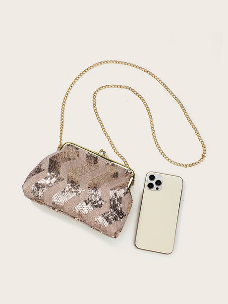 Buy SHEIN Sequins Decor Chain Novelty Bag School Bag For Graduate, Teen Girls, Freshman, Sophomore, Junior & Senior In College, University & High School, Perfect For Outdoors ,Travel & Back To School in Pakistan