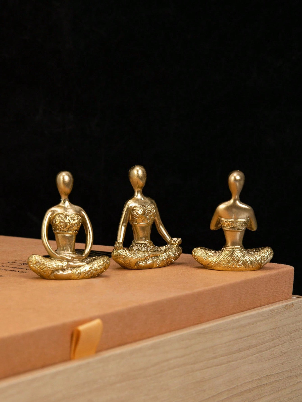 Buy SHEIN Set Of 3 Yoga Girl Figurine Miniature Ornament in Pakistan