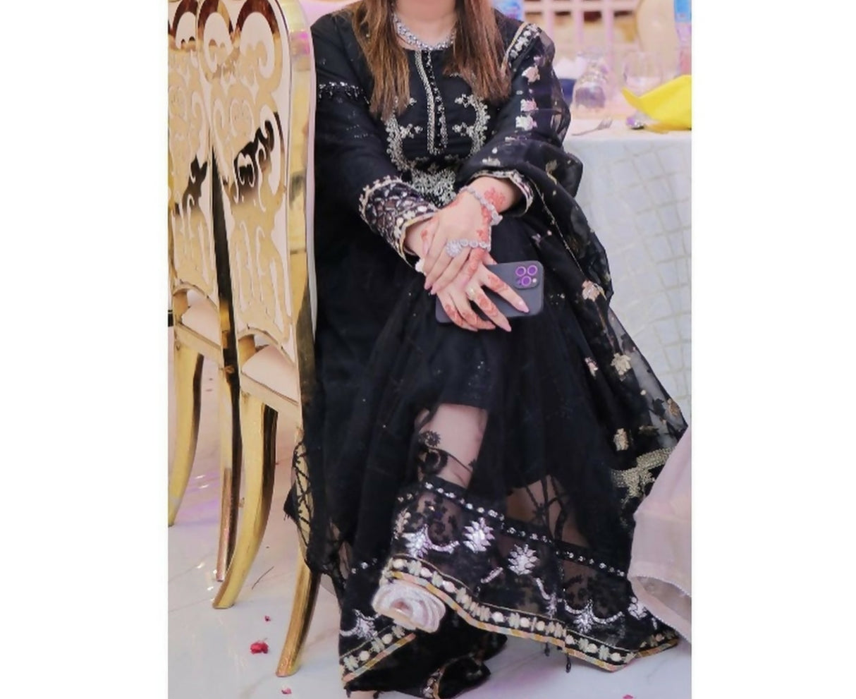 Black Maxi Suit | Women Locally Made Formals | Large | Worn Once