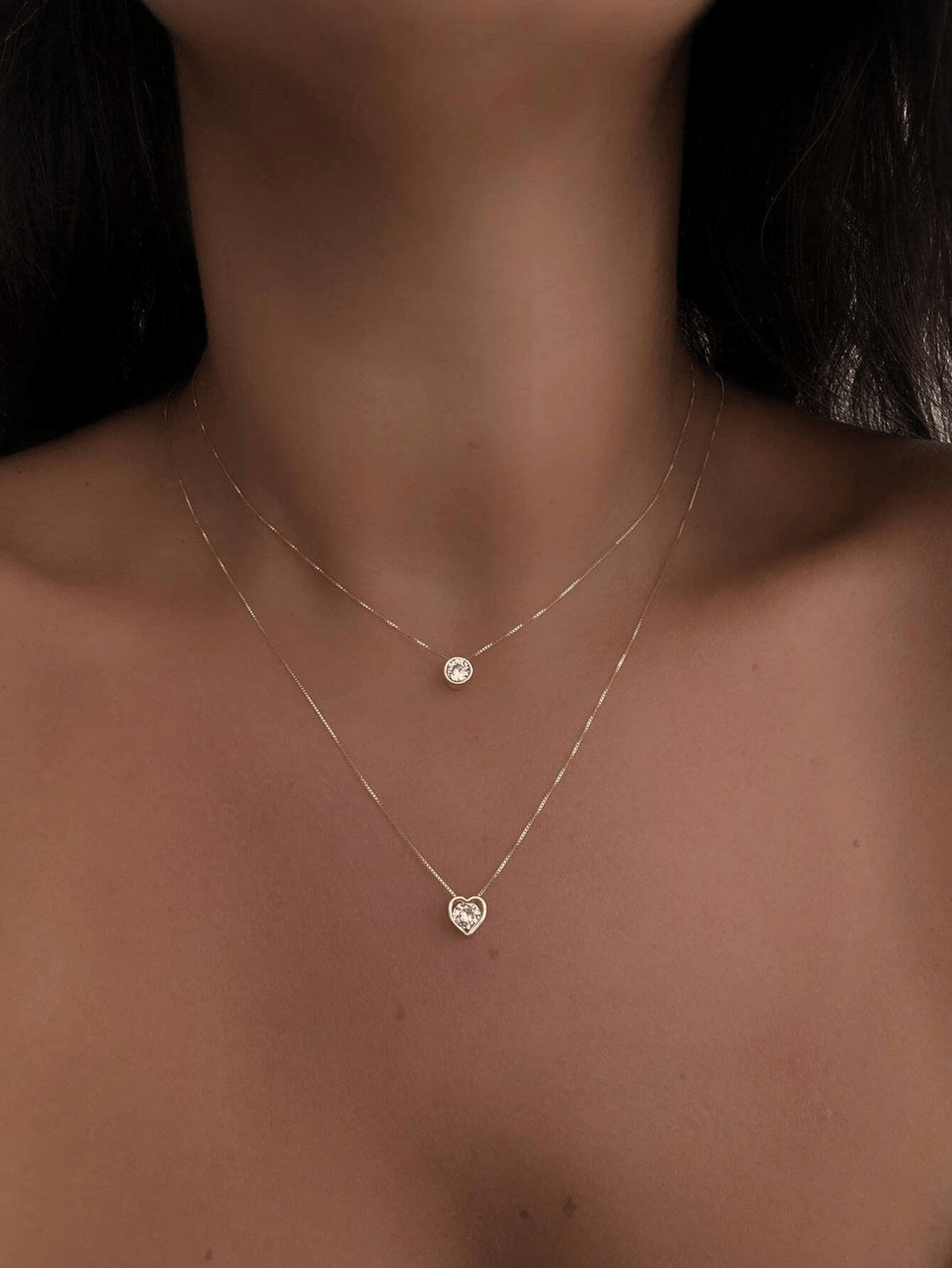 Buy Shein Heart Charm Layered Necklace in Pakistan