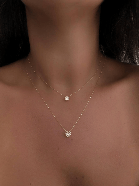 Buy Shein Heart Charm Layered Necklace in Pakistan