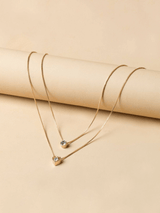 Buy Shein Heart Charm Layered Necklace in Pakistan