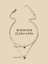 Buy Shein Heart Charm Layered Necklace in Pakistan