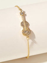 Buy Shein Rhinestone Decor Guitar Decor Chain Bracelet 1pc in Pakistan