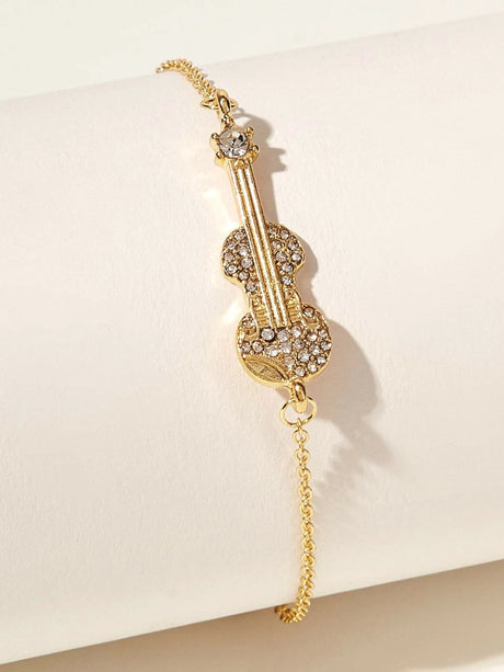 Buy Shein Rhinestone Decor Guitar Decor Chain Bracelet 1pc in Pakistan