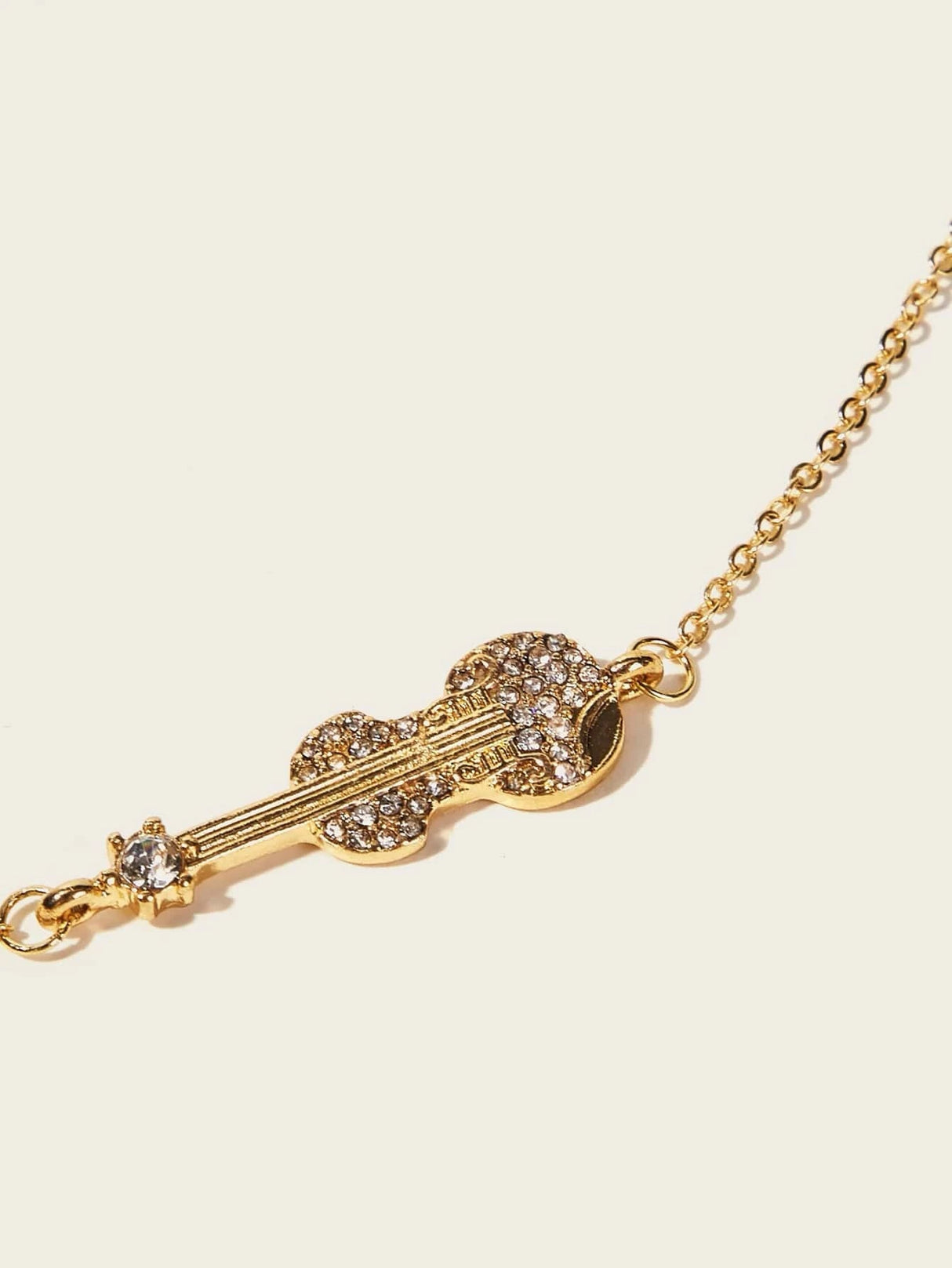 Buy Shein Rhinestone Decor Guitar Decor Chain Bracelet 1pc in Pakistan