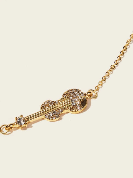 Buy Shein Rhinestone Decor Guitar Decor Chain Bracelet 1pc in Pakistan