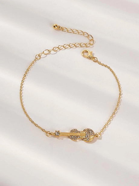 Buy Shein Rhinestone Decor Guitar Decor Chain Bracelet 1pc in Pakistan
