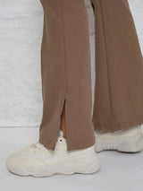 Buy Shein Slit Hem Flare Leg Pants in Pakistan