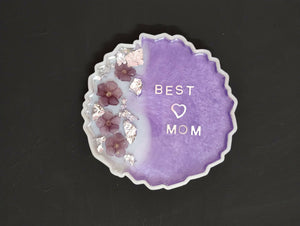 Pink & Golden Best Mom Coaster | For Your Home | New