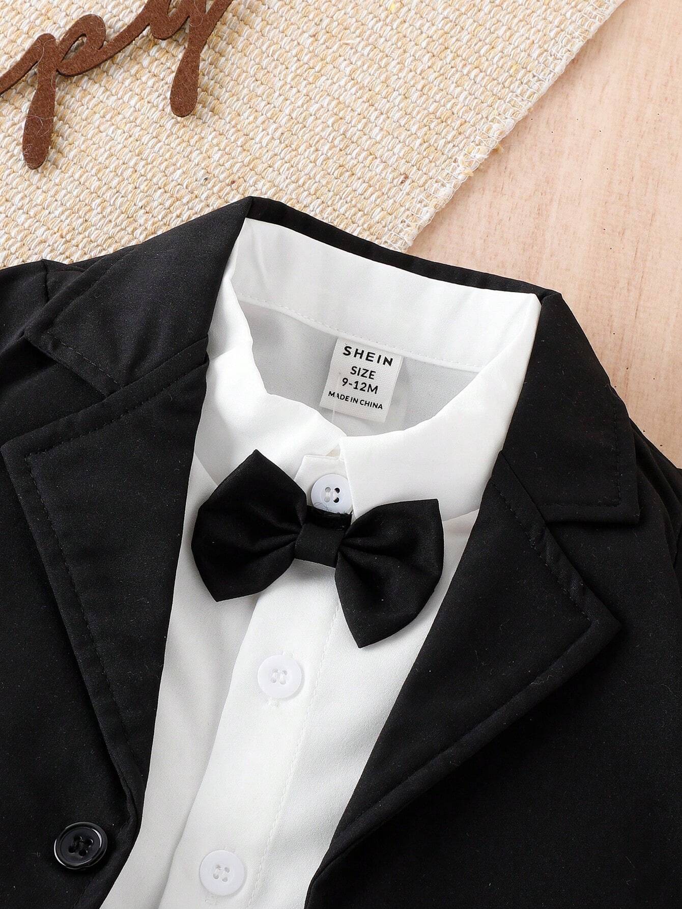 Buy SHEIN Souflis Baby Boy Bow Front Shirt & Shorts & Tee in Pakistan