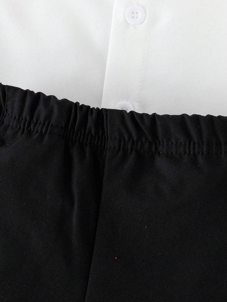 Buy SHEIN Souflis Baby Boy Bow Front Shirt & Shorts & Tee in Pakistan