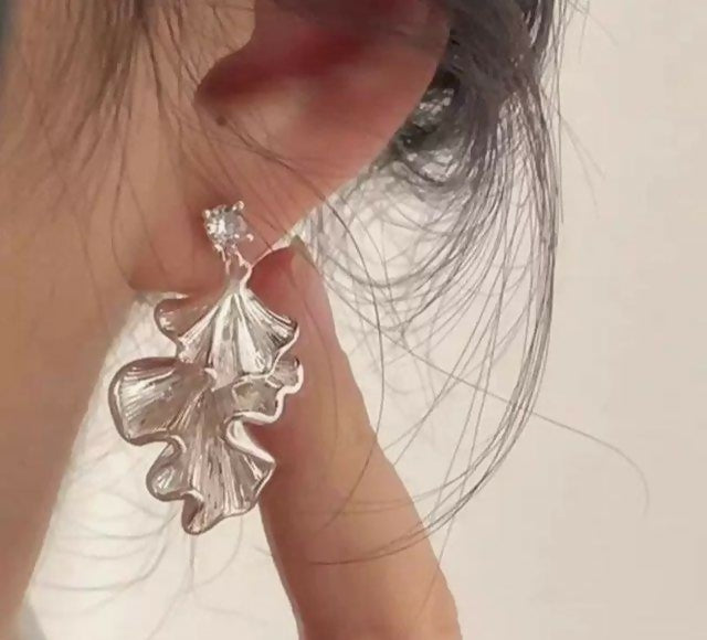 Double Leaf Drop Earrings-00688 | Women Jewelry | Earrings | Brand New