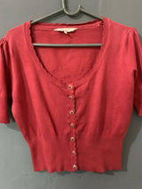Women Red Top | Women Tops & Shirts | Medium | Worn Once