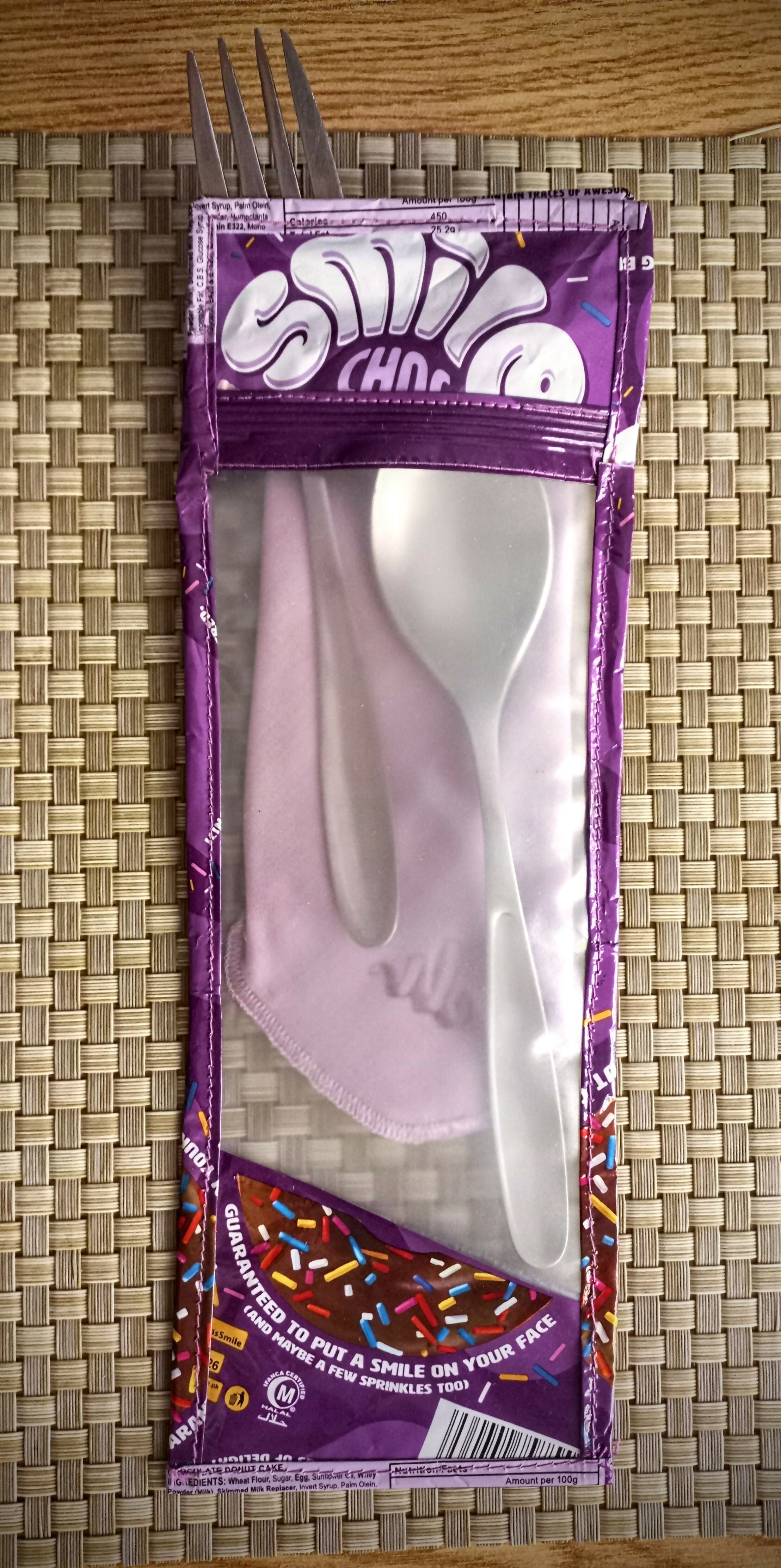 WrapUp | Cutlery Case with Napkin | Made with Upcycled Plastic | Brand New with Tags