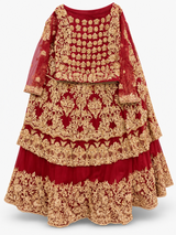 Maroon Bridal Lehanga | Women Bridals | Small | Worn Once