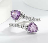 Round Heart Stone Ring Adjustable-00822 | Women Jewelry | Rings | Brand New