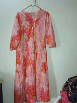 Zellbury | Women Frocks & Maxis | Orange & White | Large | Preloved
