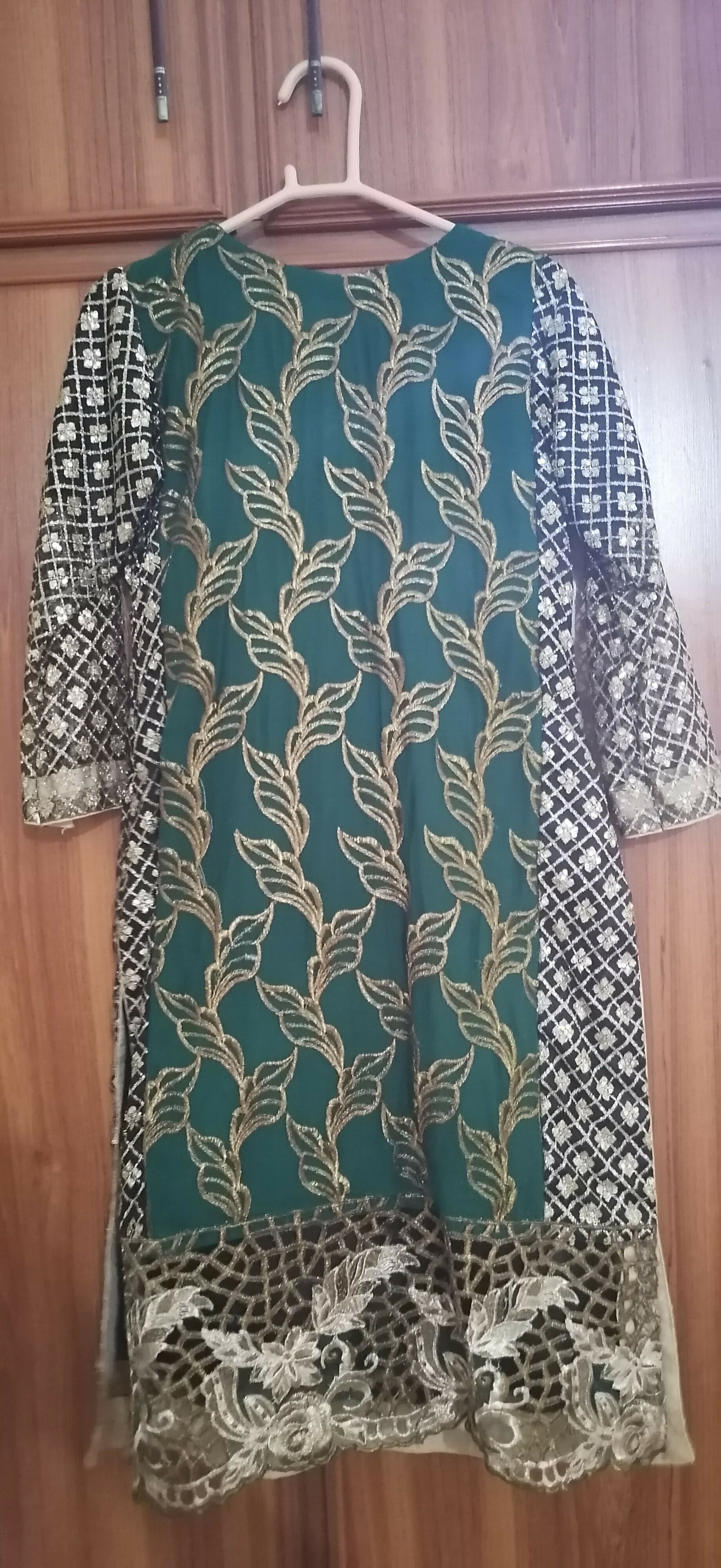 Black and golden 3 PC suit | Women Locally Made Formals | X Small | Worn Once