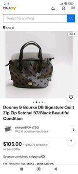 Dooney & Bourke | Women Bags | Shoulder & Tote Bags | Medium | White & Black | Preloved