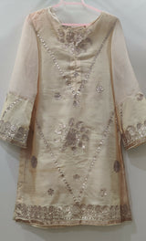 Gota Work Kurta | Women Locally Made Kurta | Golden | Large | Worn Once