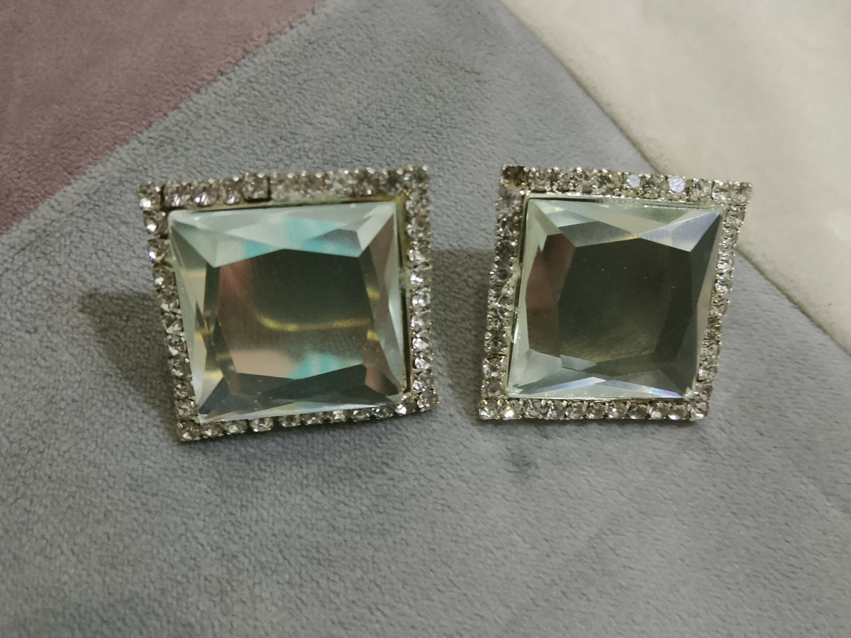 Elegant Crystal Halo Studs | Women Jewelry | Earrings | Preloved