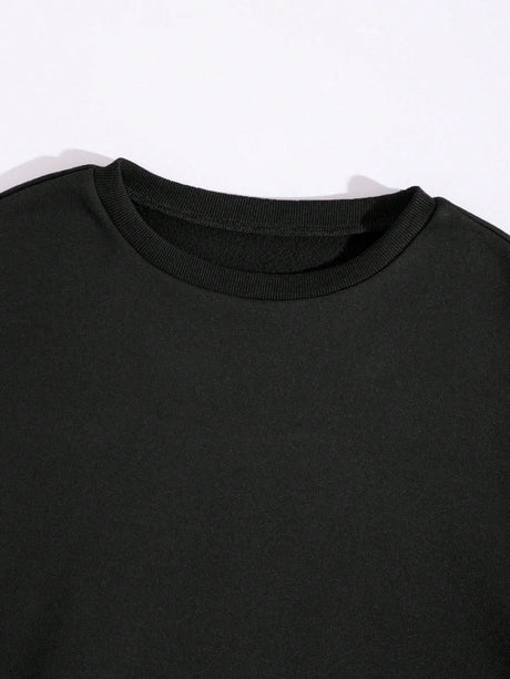 Buy SHEIN Thermal Lined Solid Sweatshirt With Joggers in Pakistan
