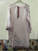 Nishat | Baby Pink Lawn Kurta | Women Branded Kurta | Medium | Preloved