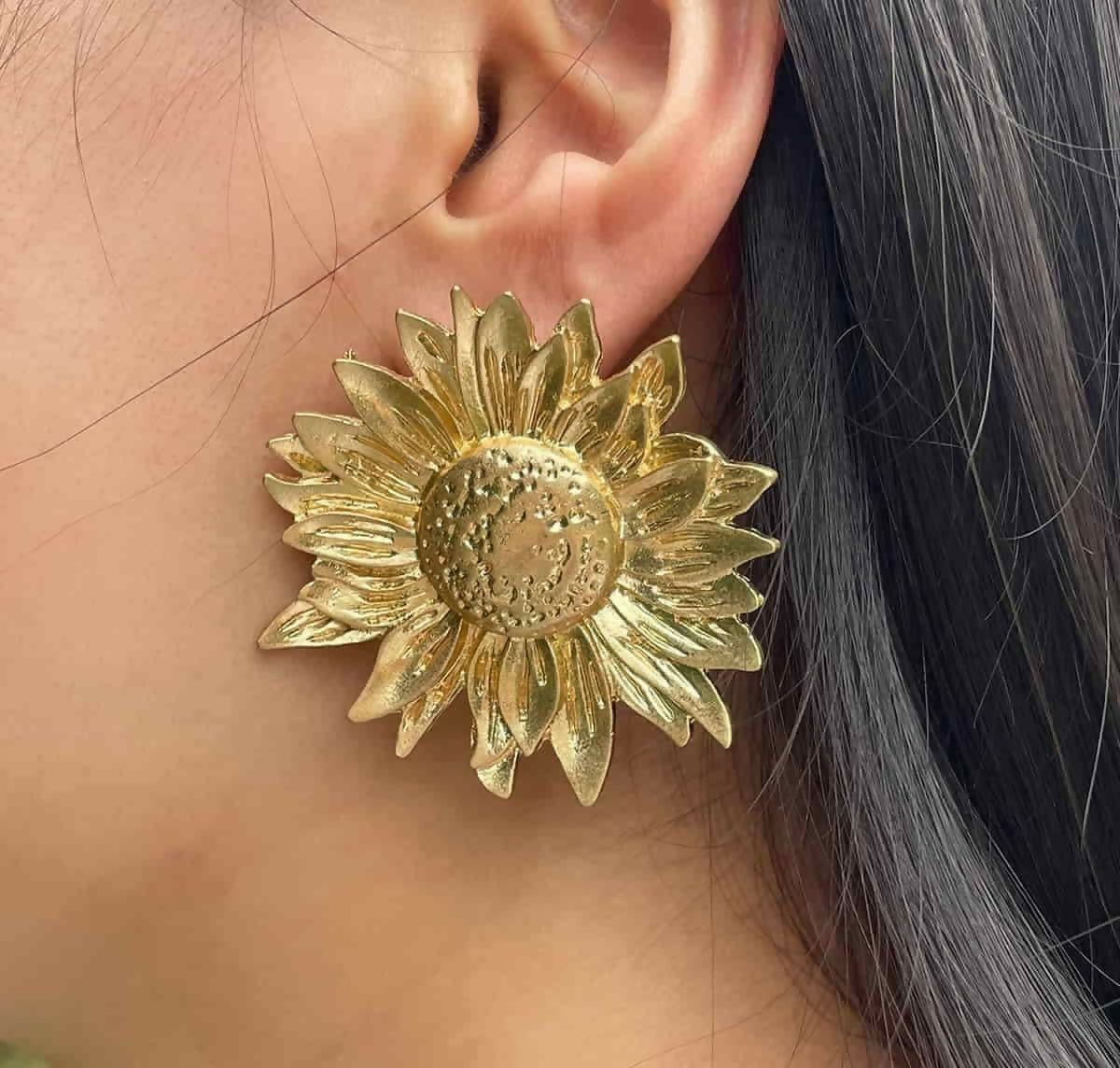 Chunky Sunflower Earrings | Women Jewelry | Earrings | Brand New
