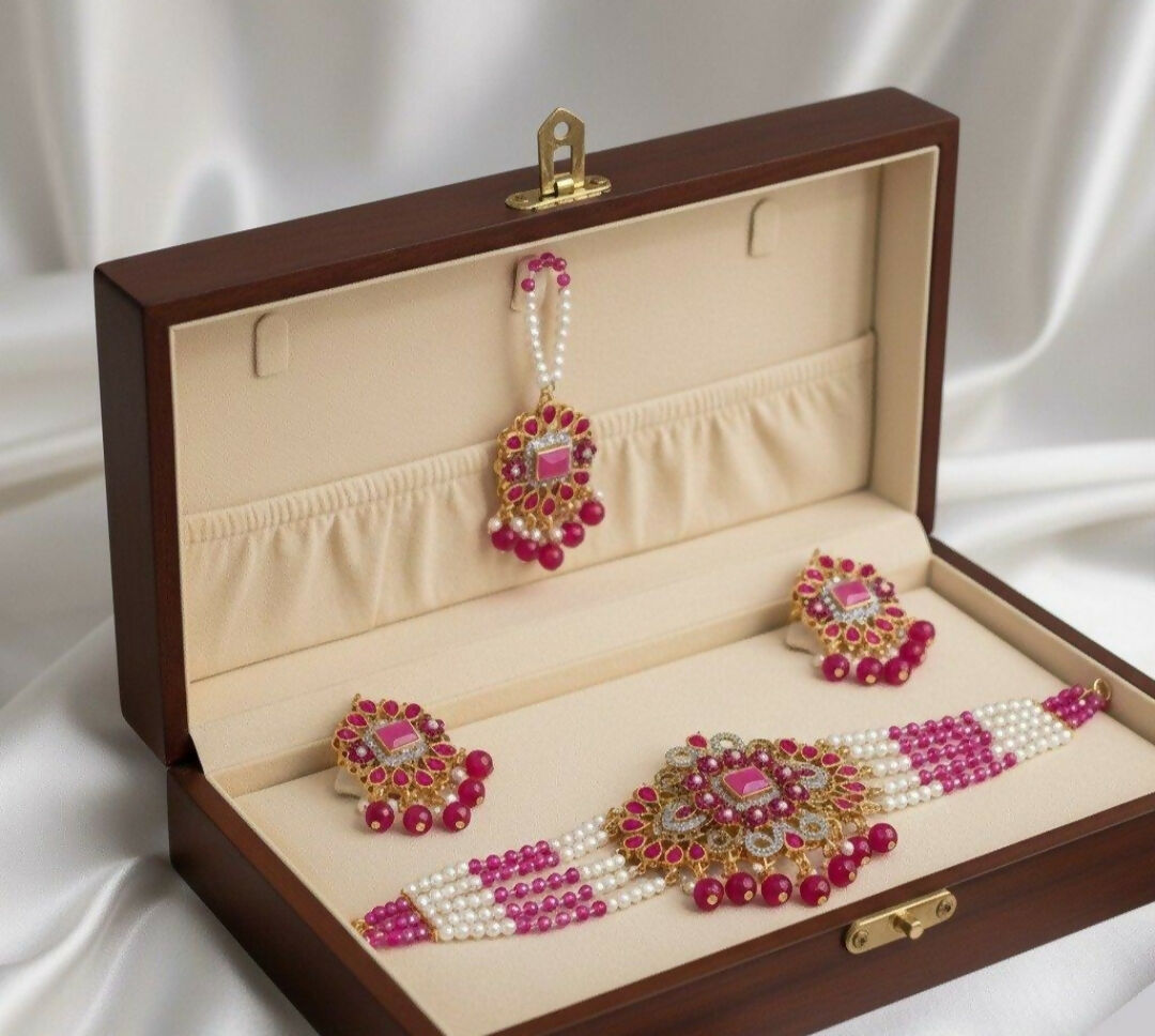 Flower/Tear Pearl Drop Choker Set-00259 | Women Jewelry | Wedding Jewelry & Sets | Brand New