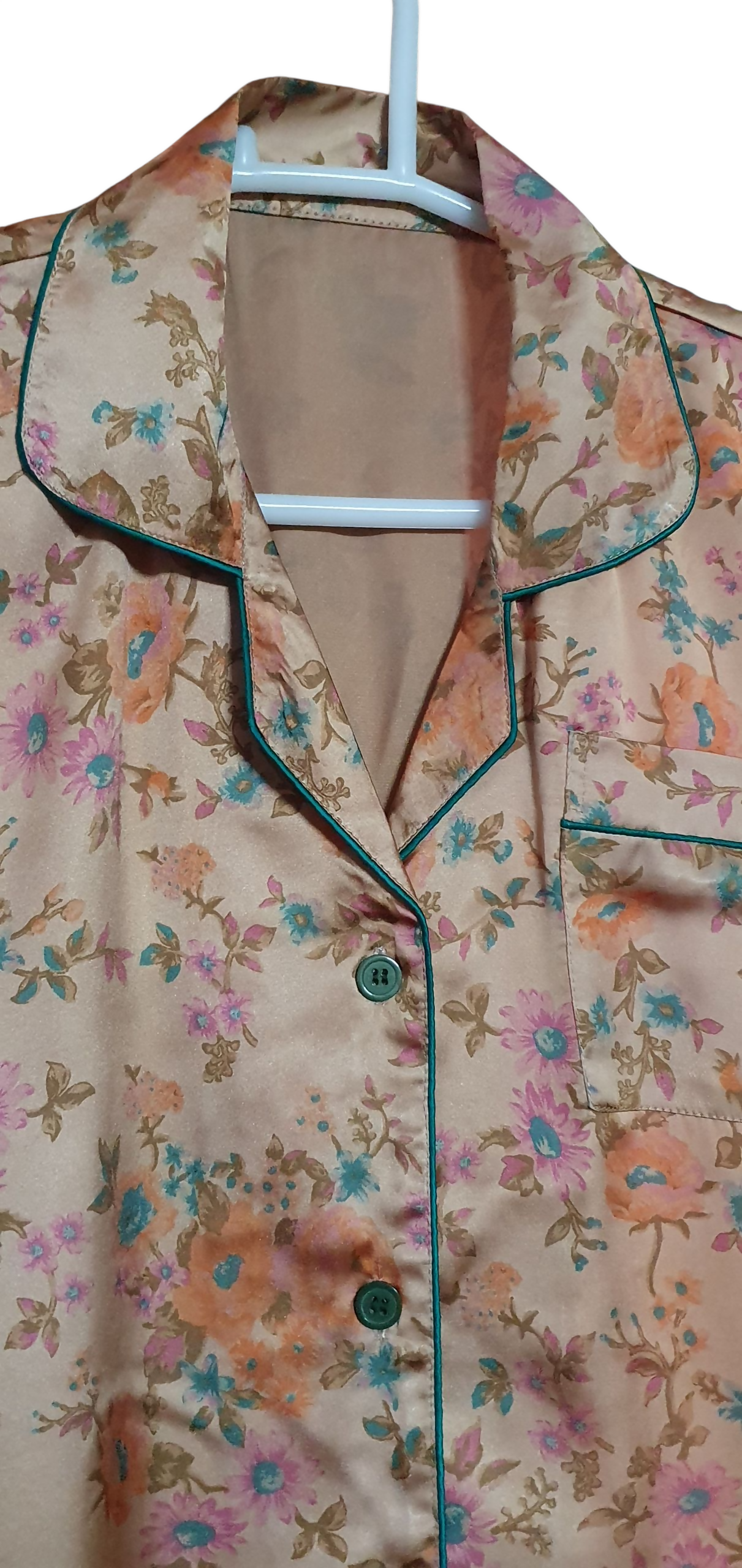 Brown Shamoz Silk PJ Set | Women New PJ Set | Women Loungewear & Sleepwear | Large | New