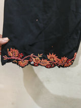 Elegant Black Embroidered Dress | Women Locally Made Kurta | Medium | Worn Once