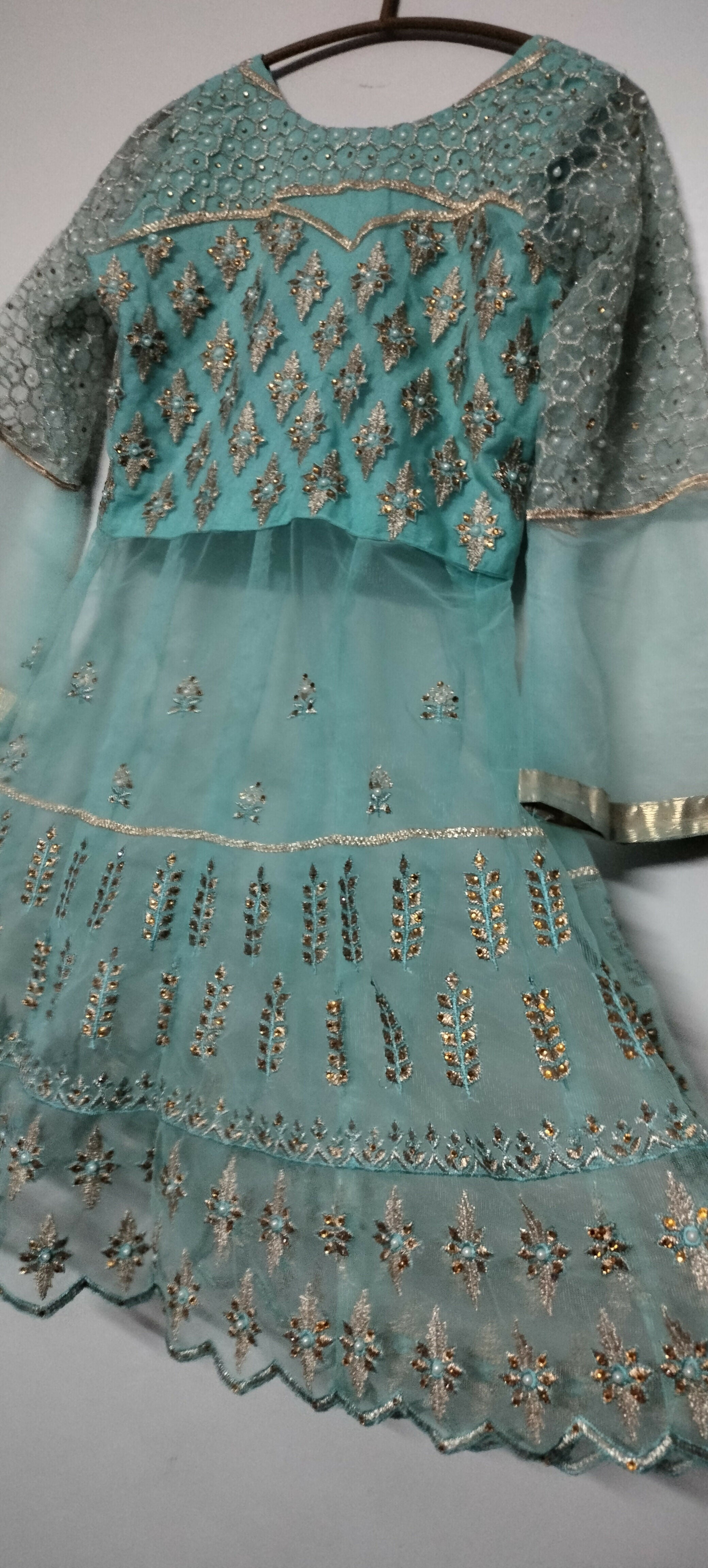 Embroidery Sharara | Women Locally Made Formals | Small | Worn Once