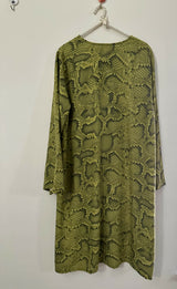 Ethnc | Women Branded Kurta | Small | Green | Worn Once