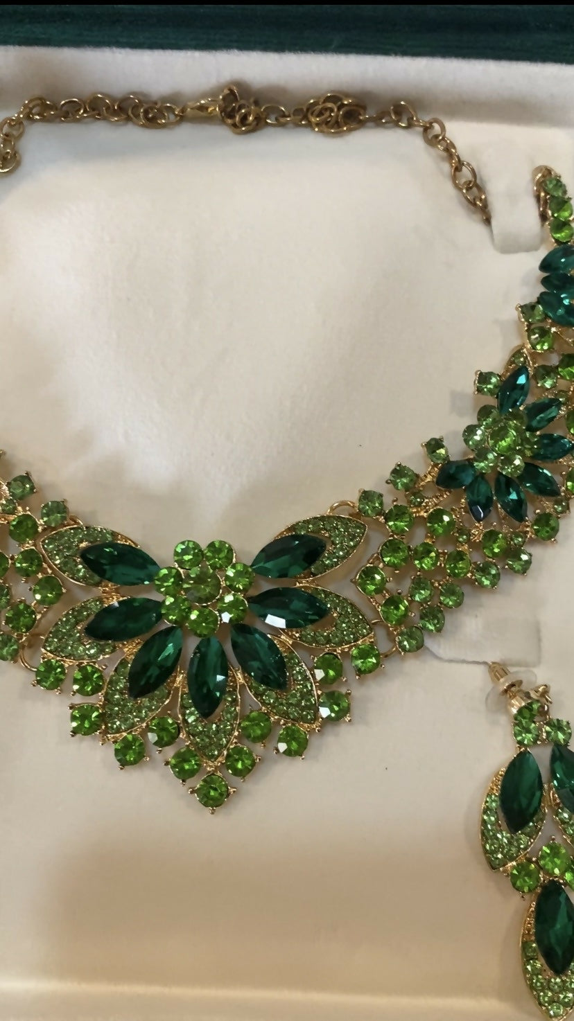 Green Necklace Set | Women Jewelry |Necklaces & Pendants |Brand New