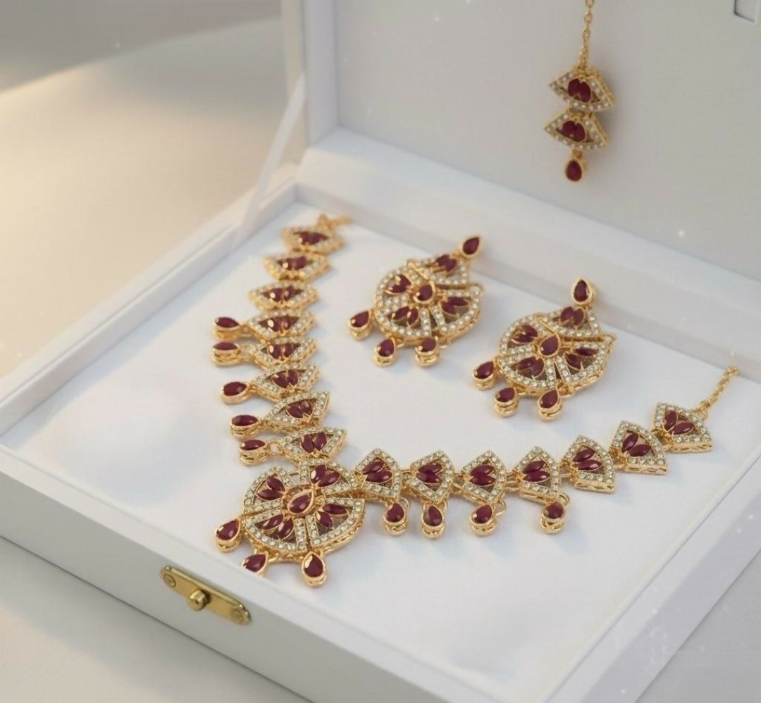 Marquise Tear Drop Necklace Set-00024 | Women Jewelry | Wedding Jewelry & Sets | Brand New