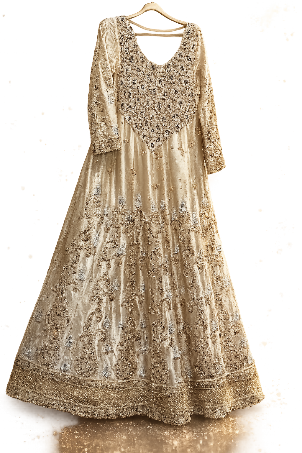 Golden Skin Wailma Maxi | Women Bridals | Large | Preloved