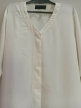 White Front Open Abaya with Stole | Women Accessories | Large | Brand New