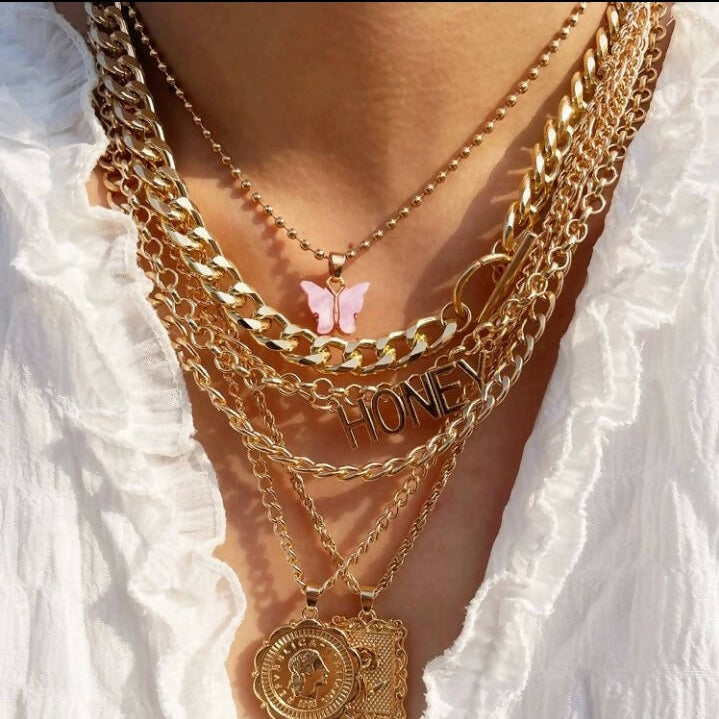 SHEIN | 7pcs butterfly Necklace | Women Jewelry | Brand New ...