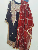 Embroidered Black 2Pcs | Women Locally Made Formals | Large | New