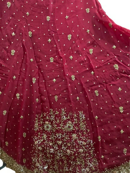 Royal Bridal Ensemble | Red Bridal Sharara | Women Bridals | Medium to Large | Worn Once