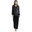 Buy Silk PJ Set With Scrunchie - Black in Pakistan