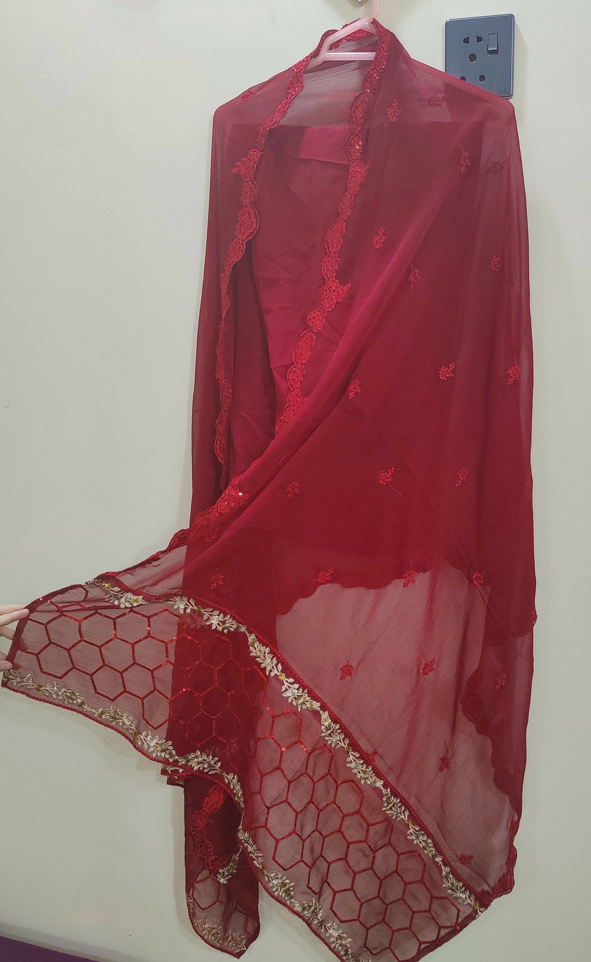 Maroon 3Pcs | Women Locally Made Formals | Large | Worn Once