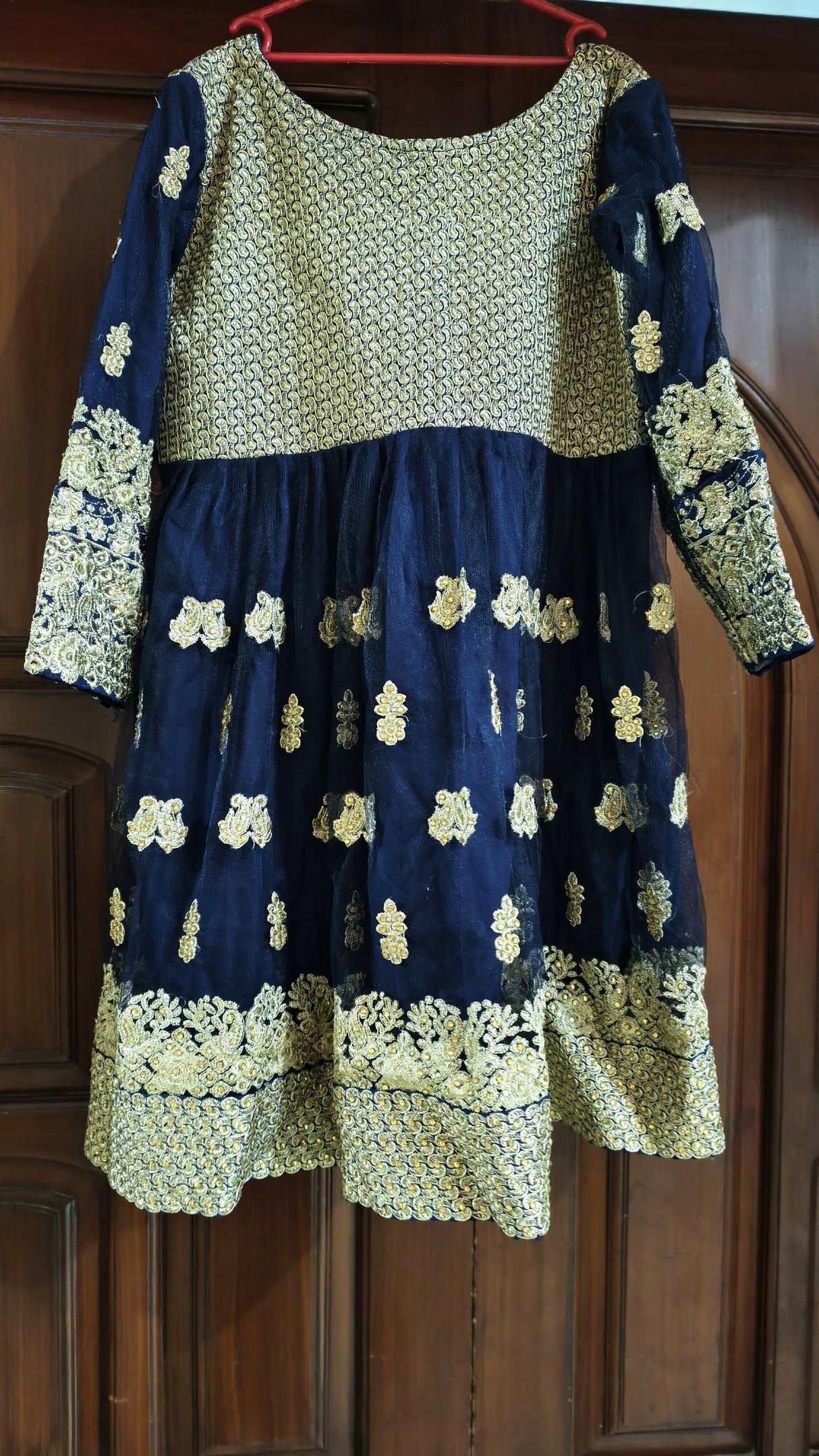 Navy Blue Heavy Lehnga | Women Locally Made Formals | Small | Blue & Golden | New