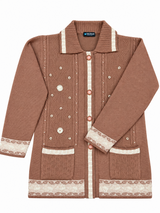 Pink Sweater | Women Sweaters & Jackets | Tea Pink & Off White | Medium | Brand New