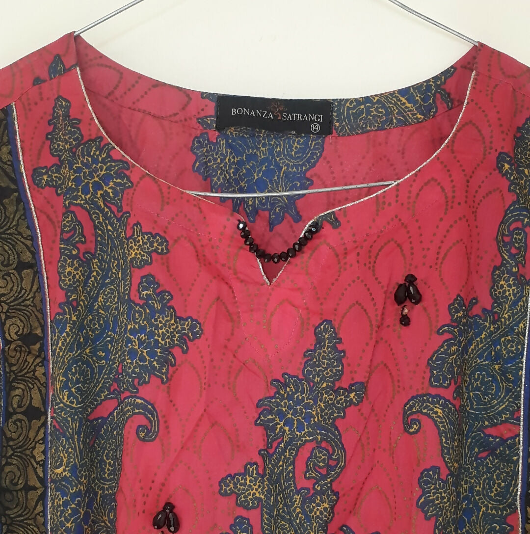 Bonanza Satrangi | Women Branded Kurta | Large | Preloved