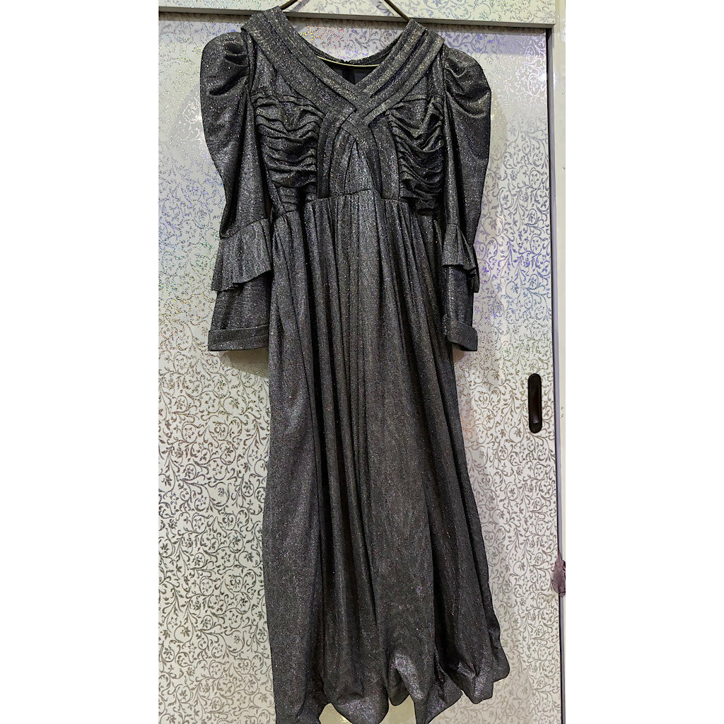 Fancy Black Formal Maxi | Women Frocks & Maxis | Medium | Worn Once